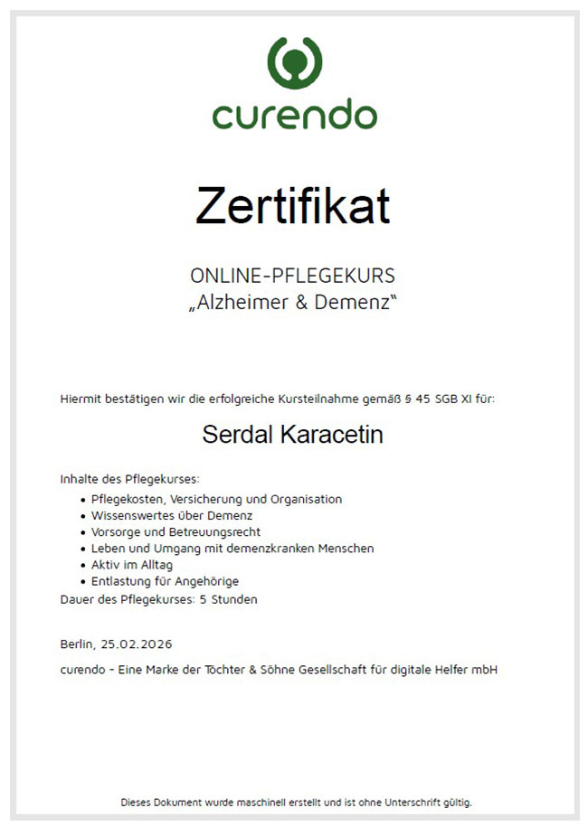 Zertifikate und Auszeichnungen