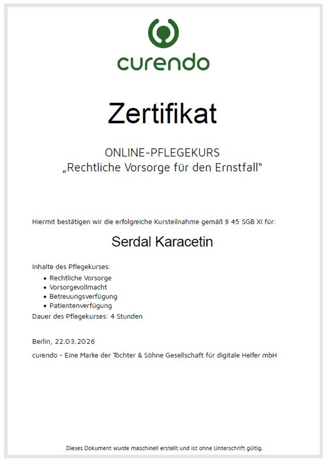 Zertifikate und Auszeichnungen